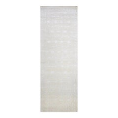 1990s Handwoven Persian Tabriz Transitional Runner Rug, Floral Design, 4'2"x12'