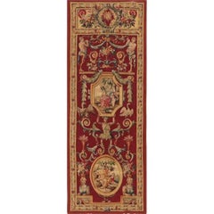 1990s Handwoven Wool Tapestry Panel 17th Century Portrait