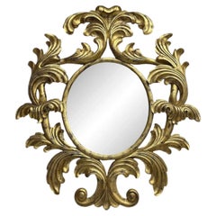1990er Harrison & Gil Extra großer Gold-Akanthusblatt-Spiegel