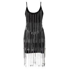 1990s Helen Storey Key Fringe Mini Dress