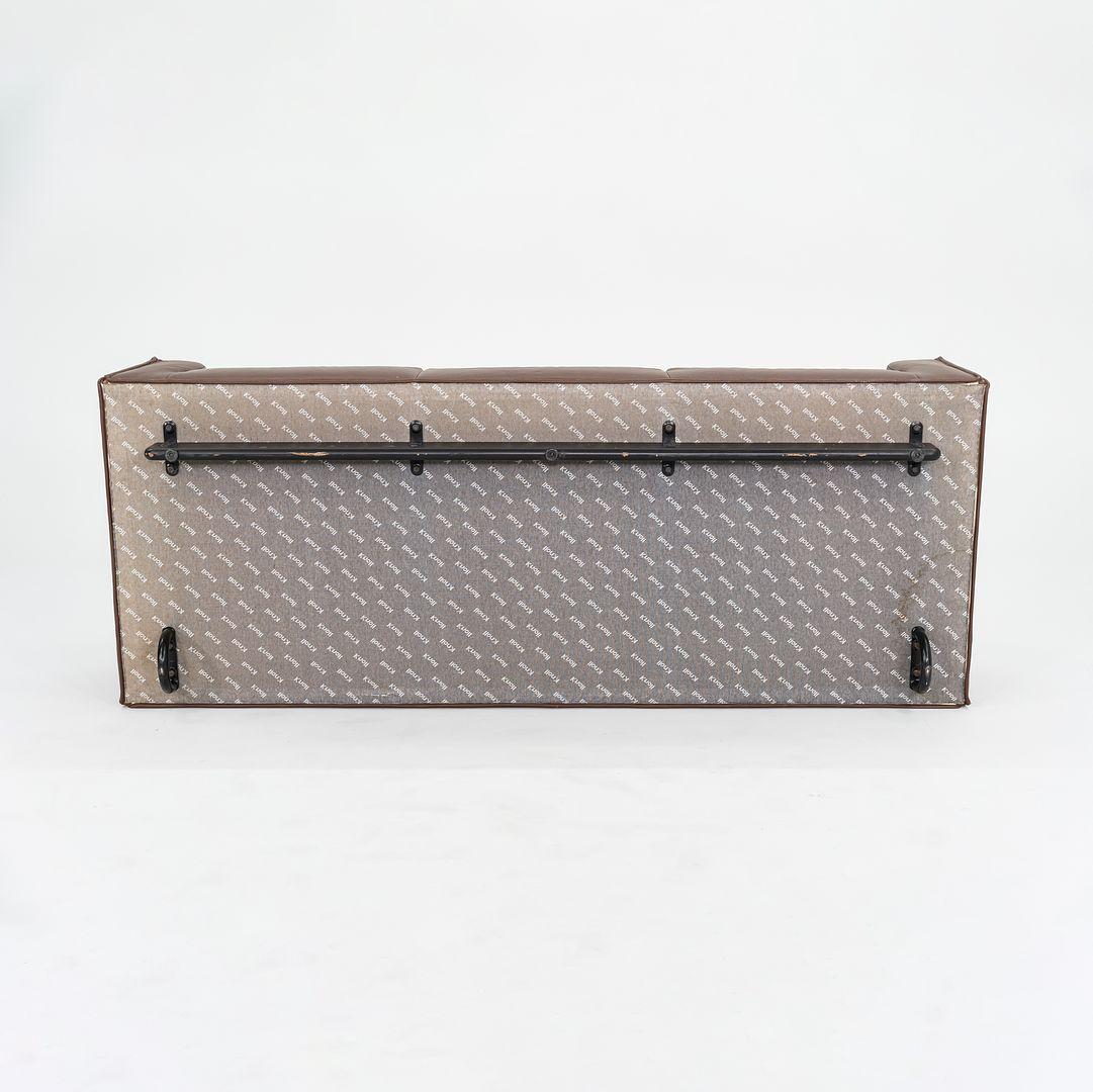1990er Heli Dreisitzer-Sofa von Otto Zapf für Knoll International in braunem Leder im Angebot 3
