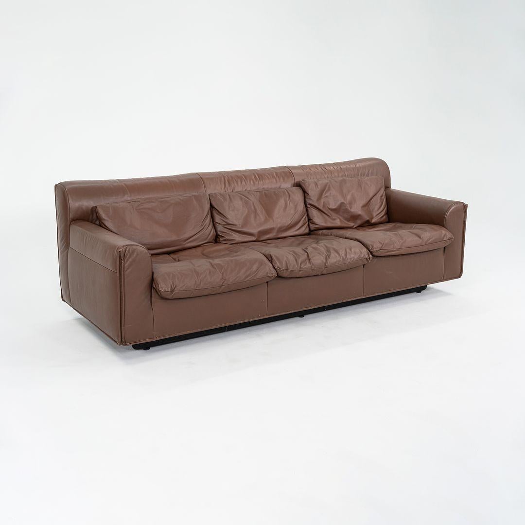 1990er Heli Dreisitzer-Sofa von Otto Zapf für Knoll International in braunem Leder im Angebot 5