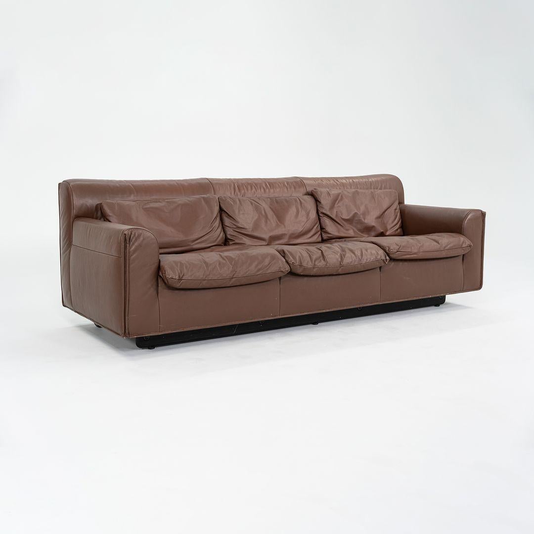 1990er Heli Dreisitzer-Sofa von Otto Zapf für Knoll International in braunem Leder (Moderne) im Angebot