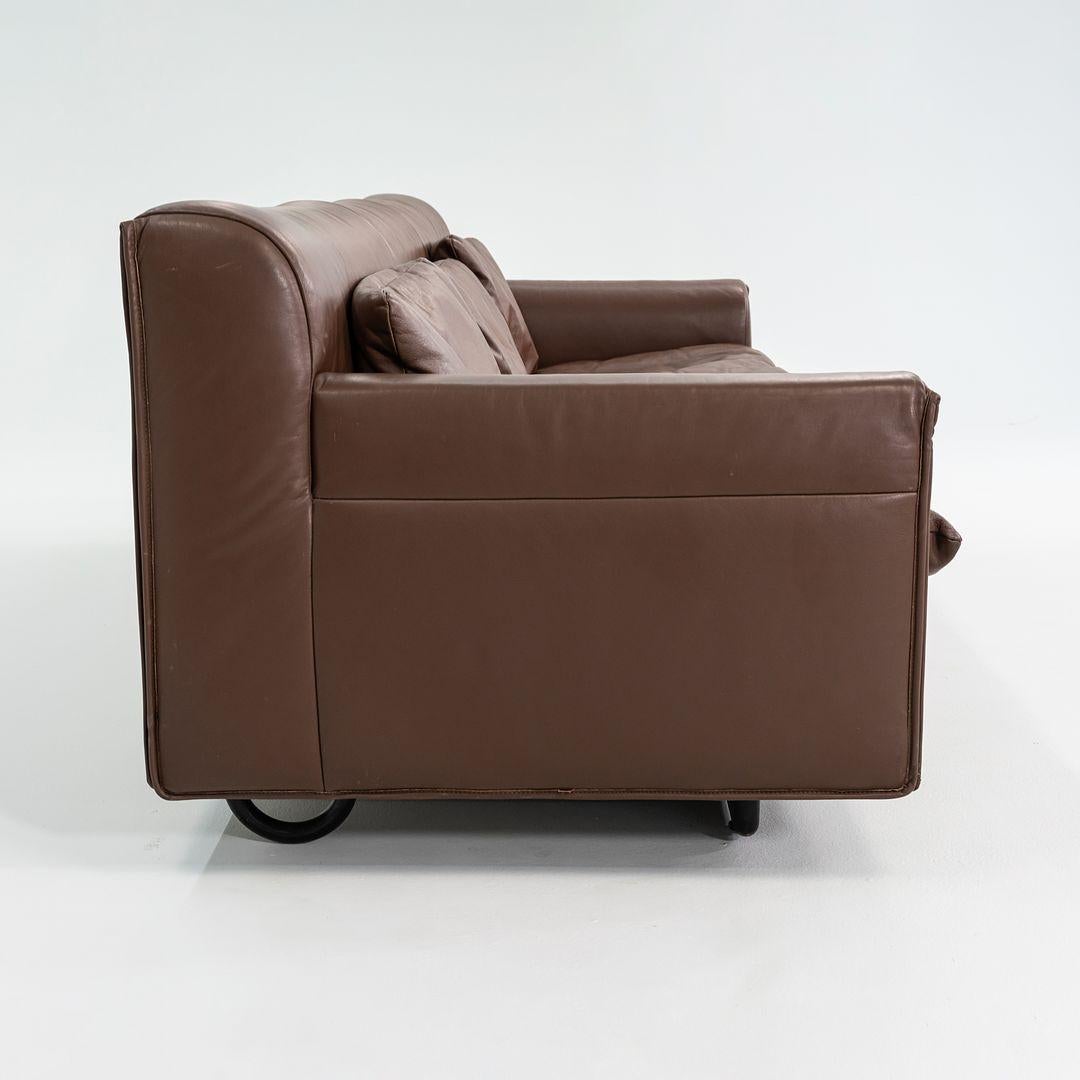 1990er Heli Dreisitzer-Sofa von Otto Zapf für Knoll International in braunem Leder (Tschechisch) im Angebot