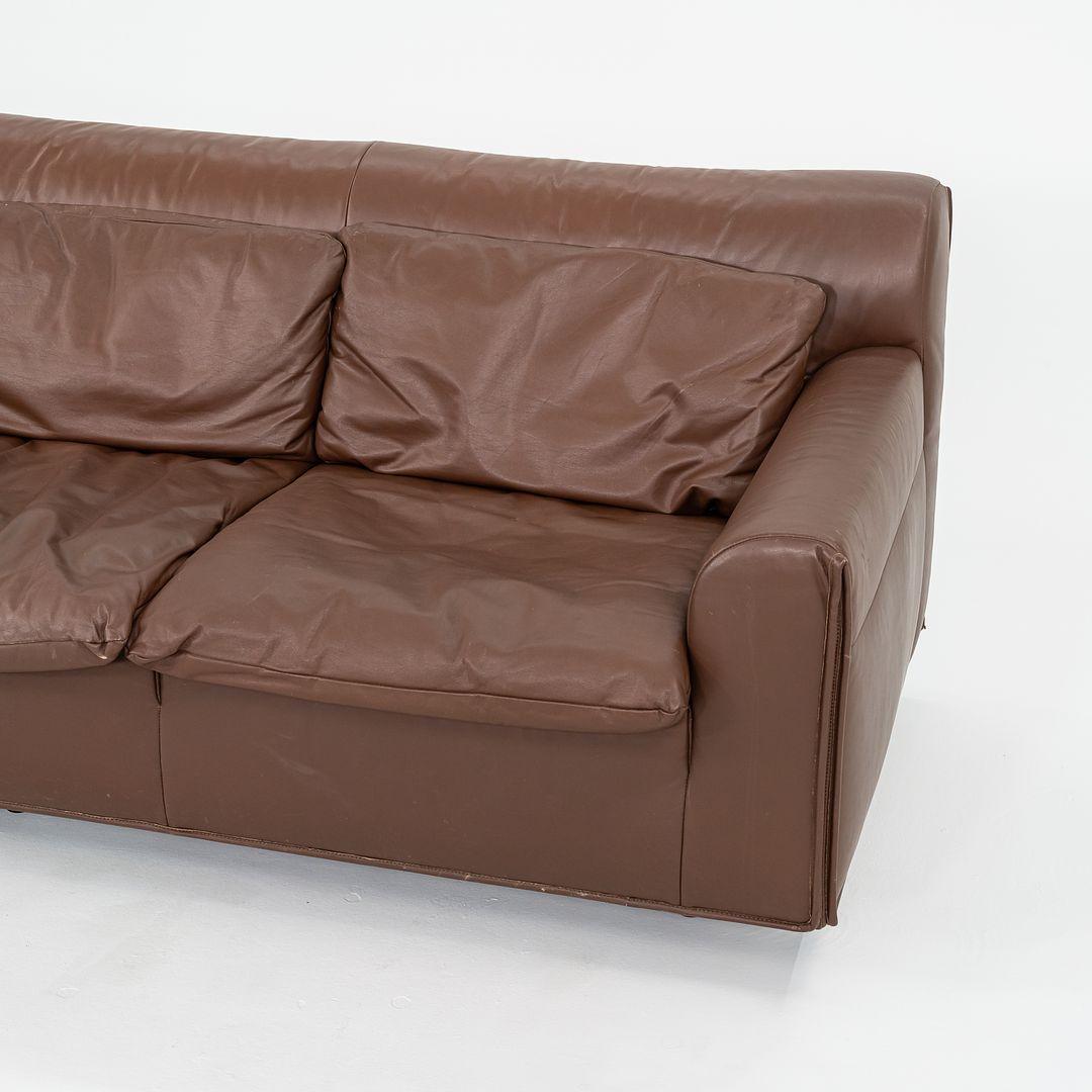 1990er Heli Dreisitzer-Sofa von Otto Zapf für Knoll International in braunem Leder im Angebot 2