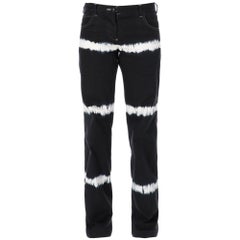 1990s Helmut Lang black and white Tie-Dye Trousers
