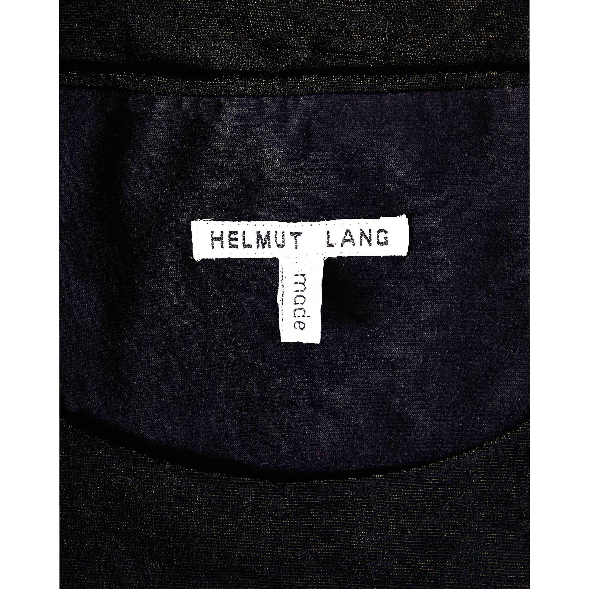 1990's Helmut Lang Black Mini Dress with Loop Fringe Hem 1
