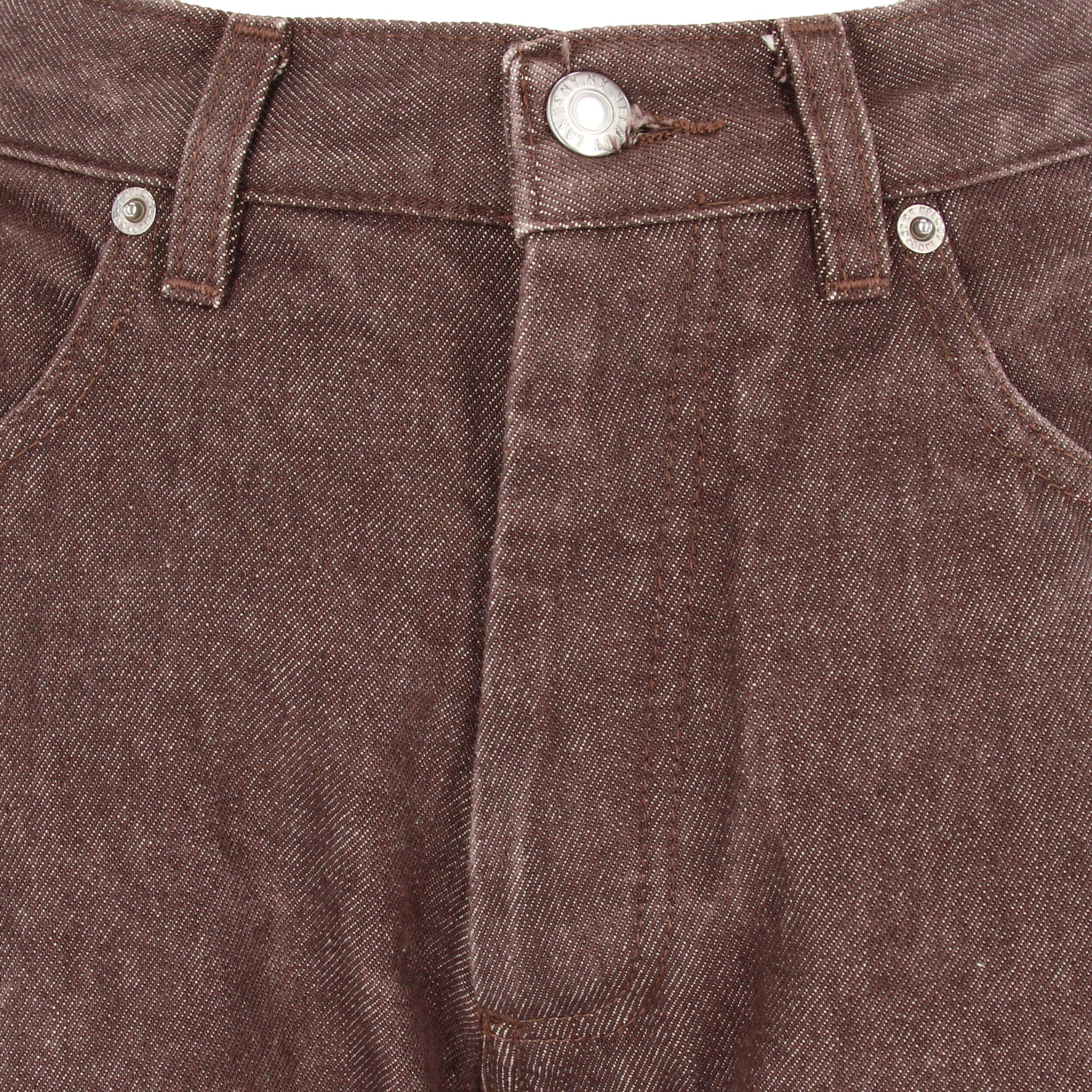 Men's 1990s Helmut Lang Brown Denim Trousers