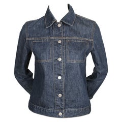 1990er HELMUT LANG Classic Slim Denim Jacke mit langen, umgeschlagenen Manschetten