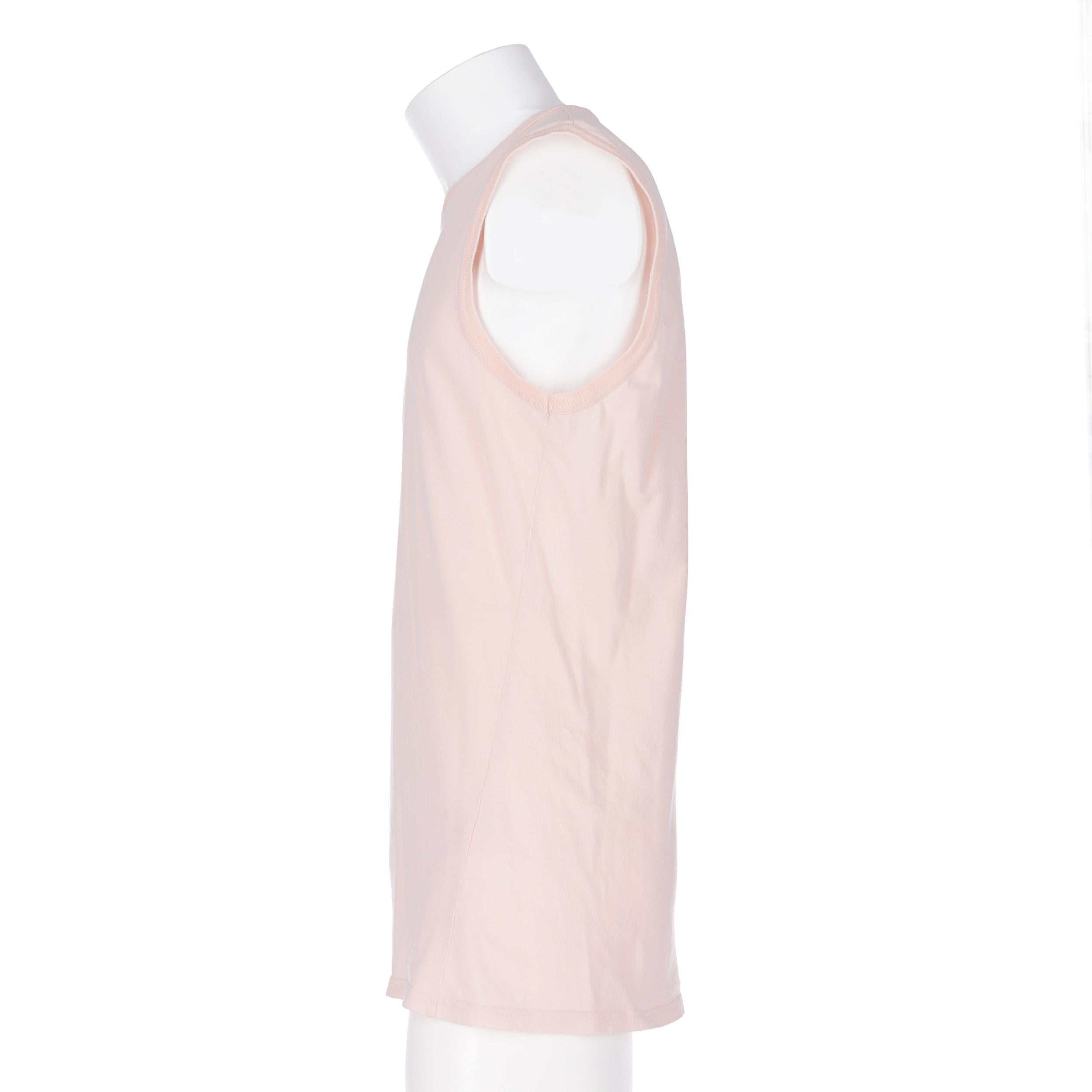 Helmut Lang tank top in light pink cotton. Ribbed crew neck and armholes.

Years: 90s

Made in Italy

Size: M

Linear measures

Height: 74 cm
Bust: 46 cm