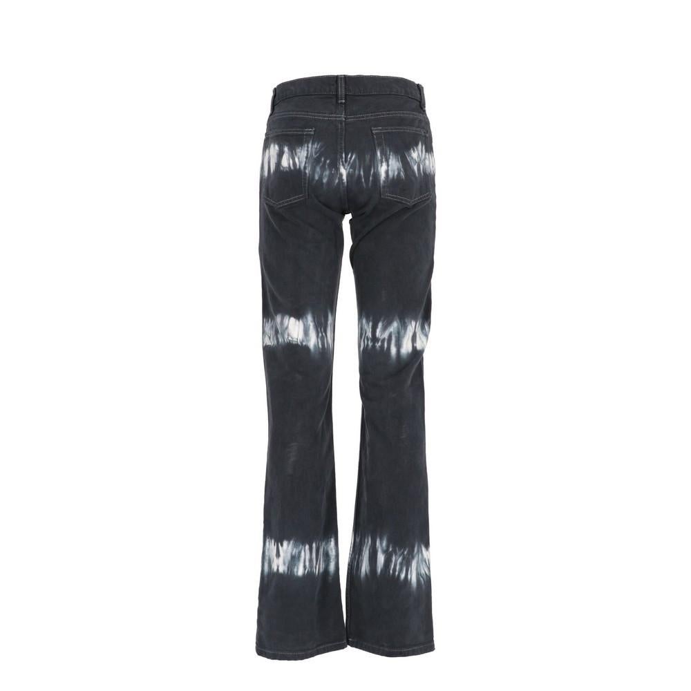 Black 1990s Helmut Lang dark grey cotton upcycled trousers