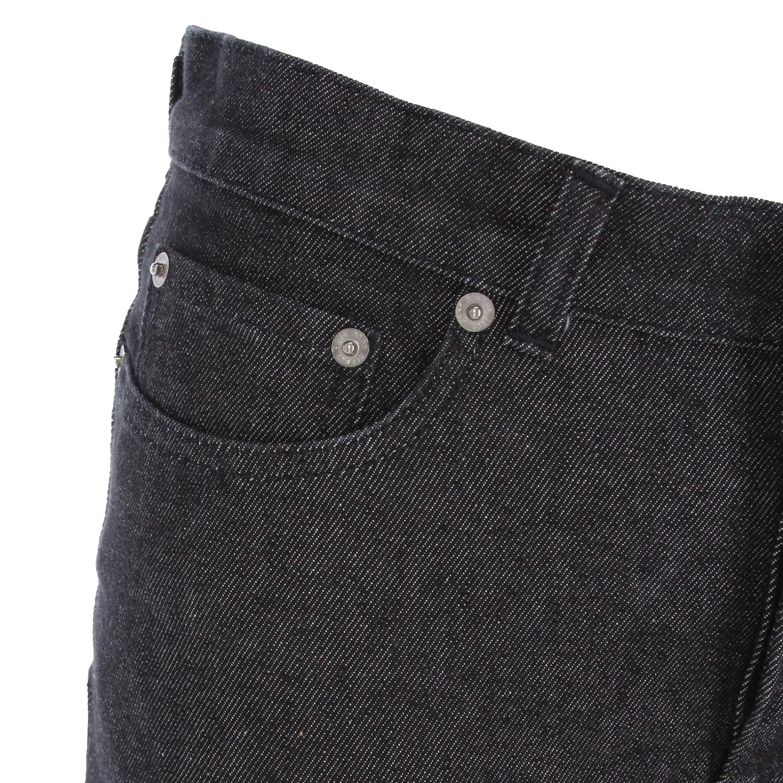 Men's 1990s Helmut Lang Dark Grey Denim Trousers For Sale