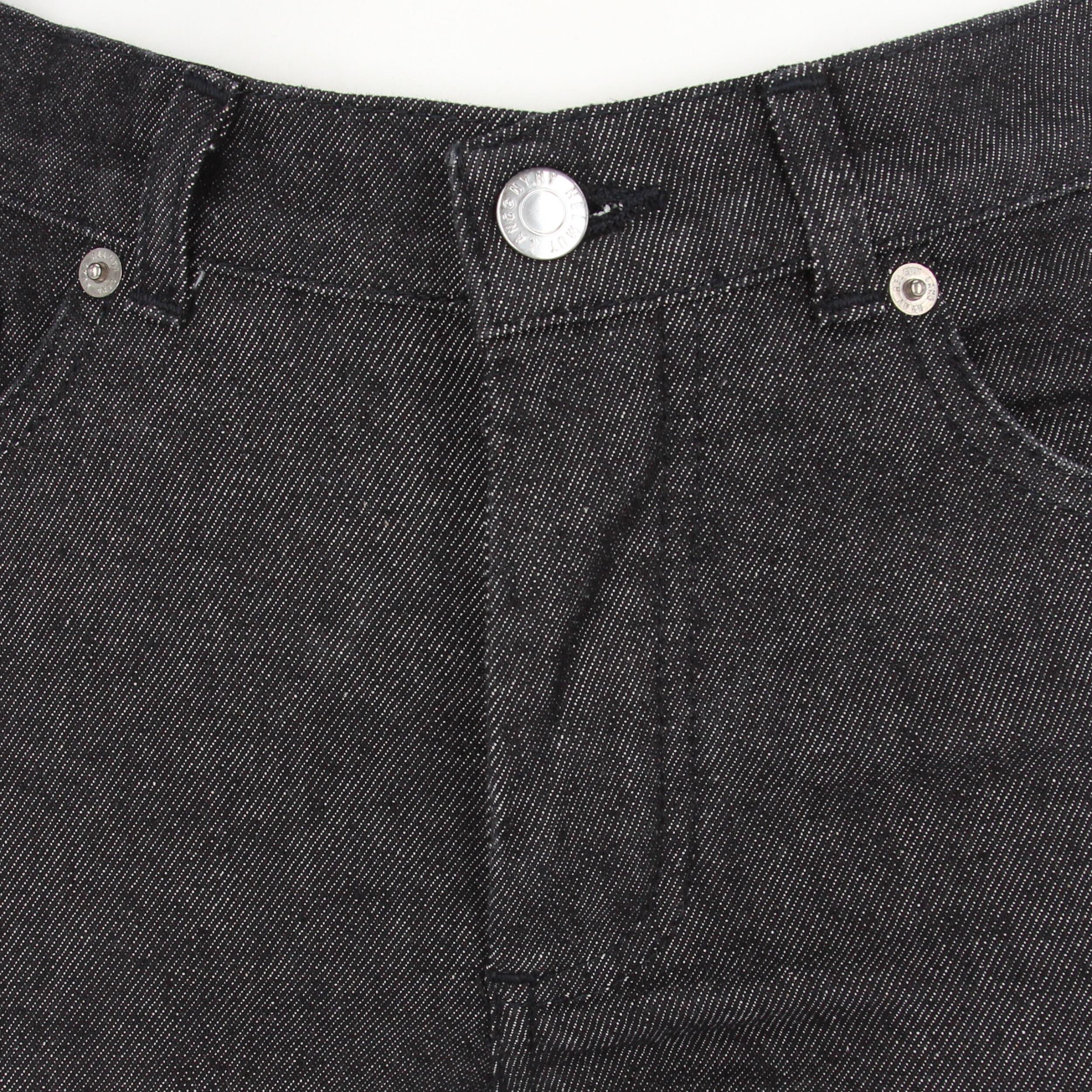1990s Helmut Lang Dark Grey Denim Trousers For Sale 1