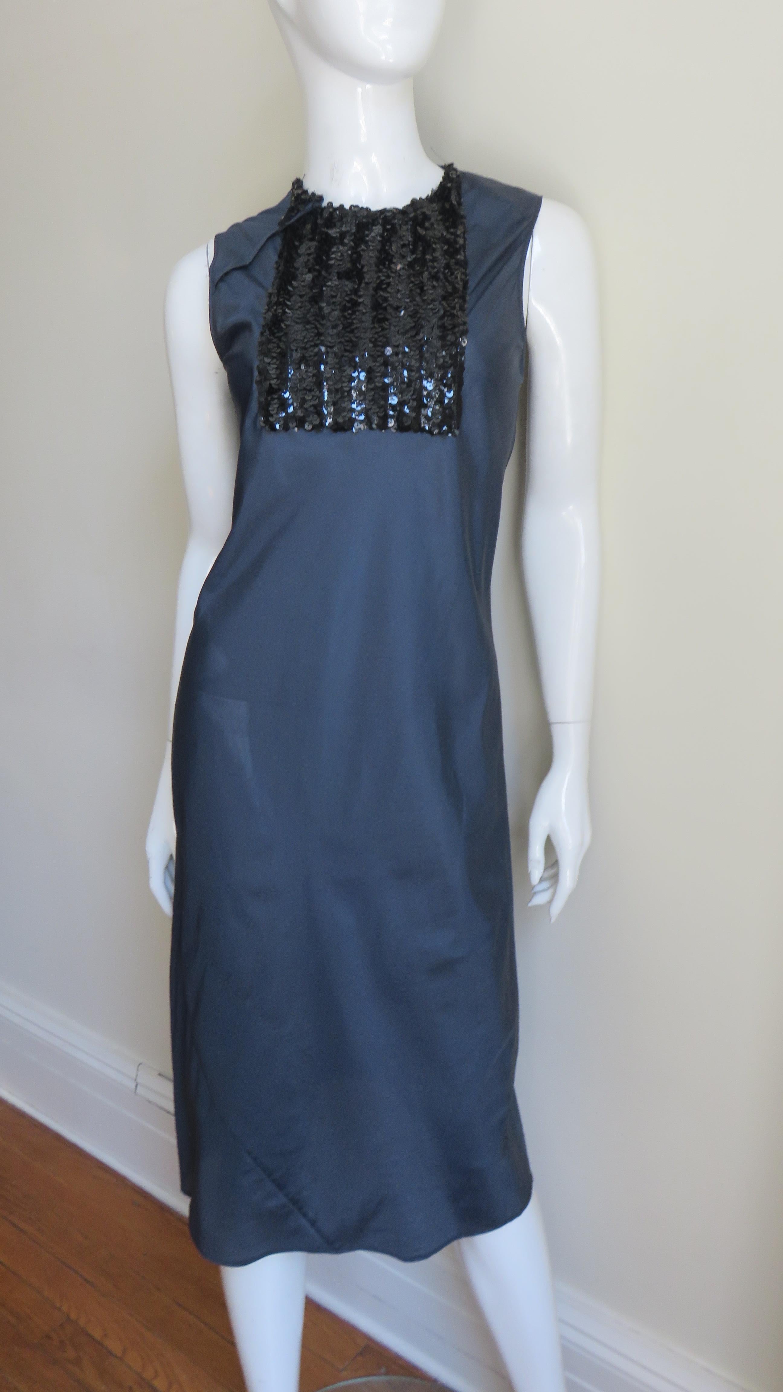 Helmut Lang New Dress with Sequins 1990s In Excellent Condition For Sale In Water Mill, NY
