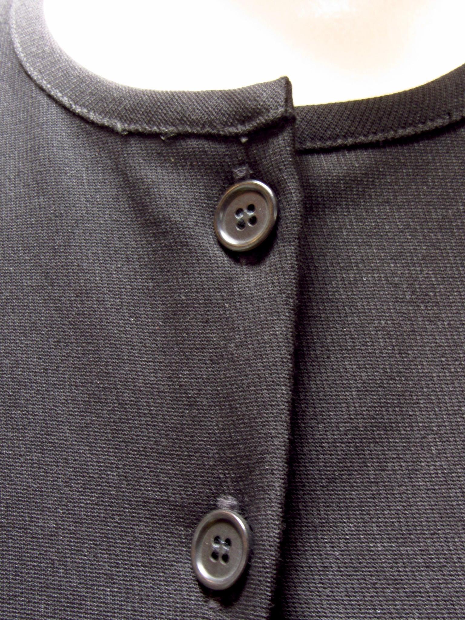 Women's 1990's Helmut Lang Minimal Black Buttoned Vest For Sale