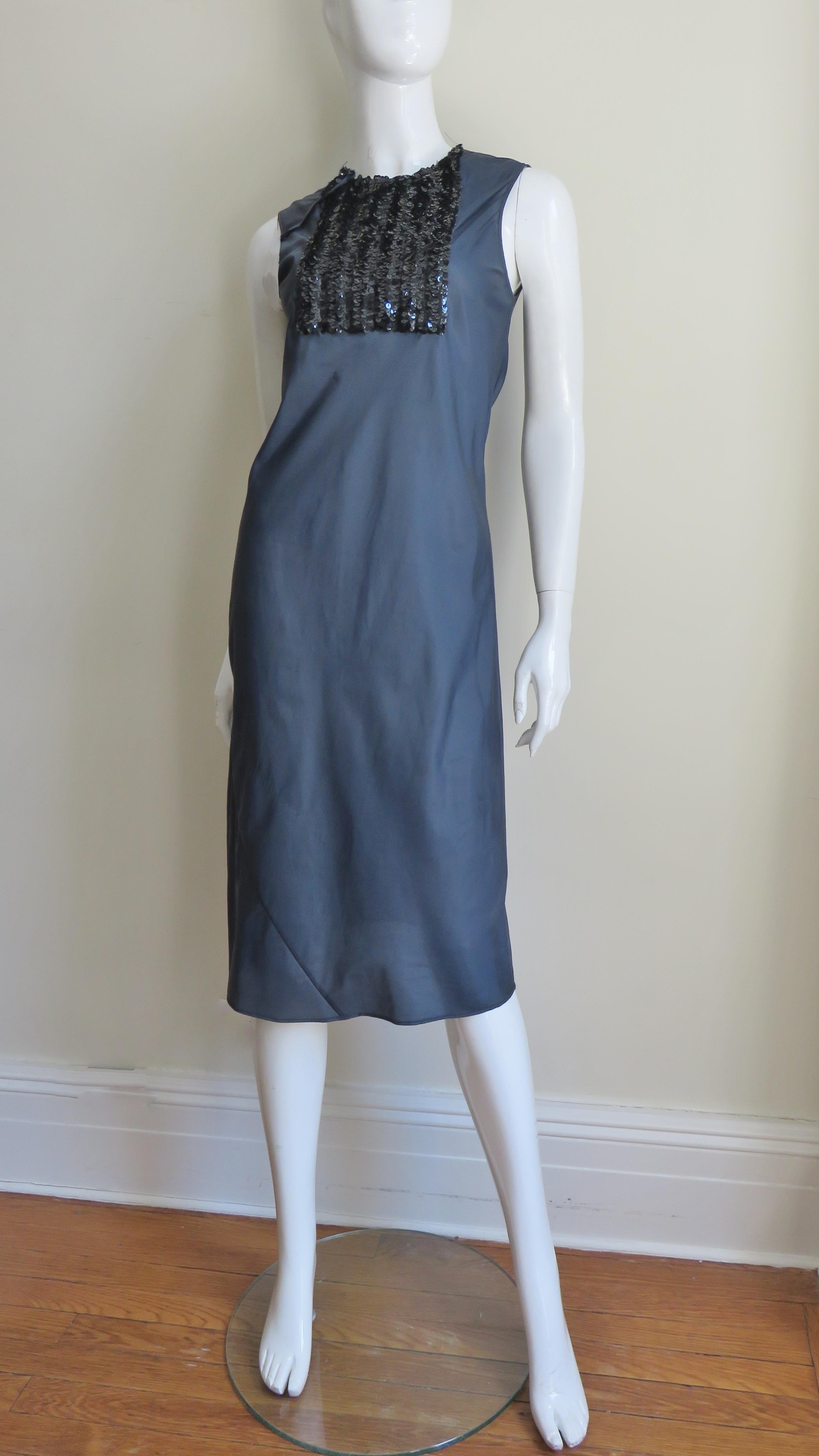 1990s Helmut Lang Sublime Sequin Bib Dress 3