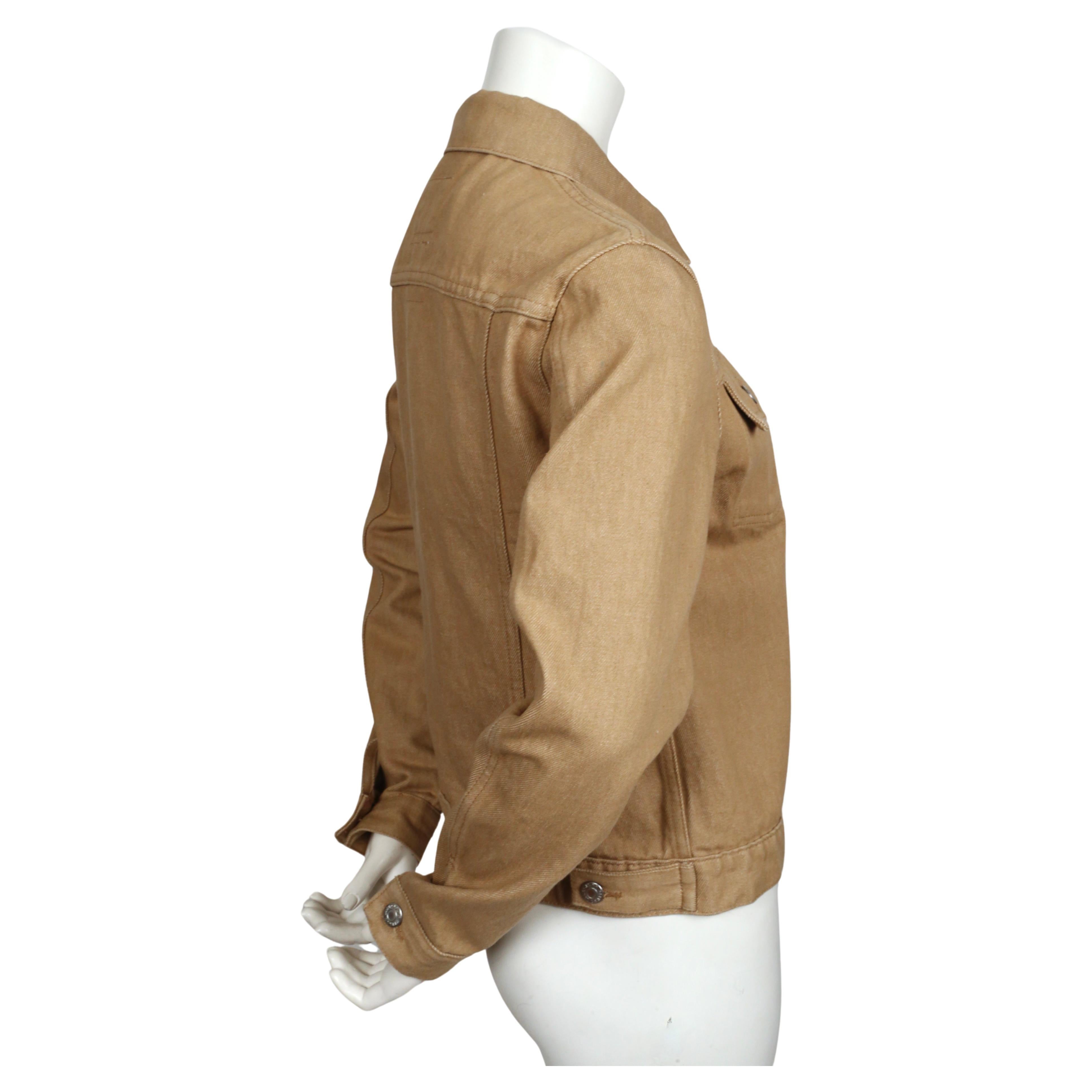 1990's HELMUT LANG tan denim jacket  For Sale 1
