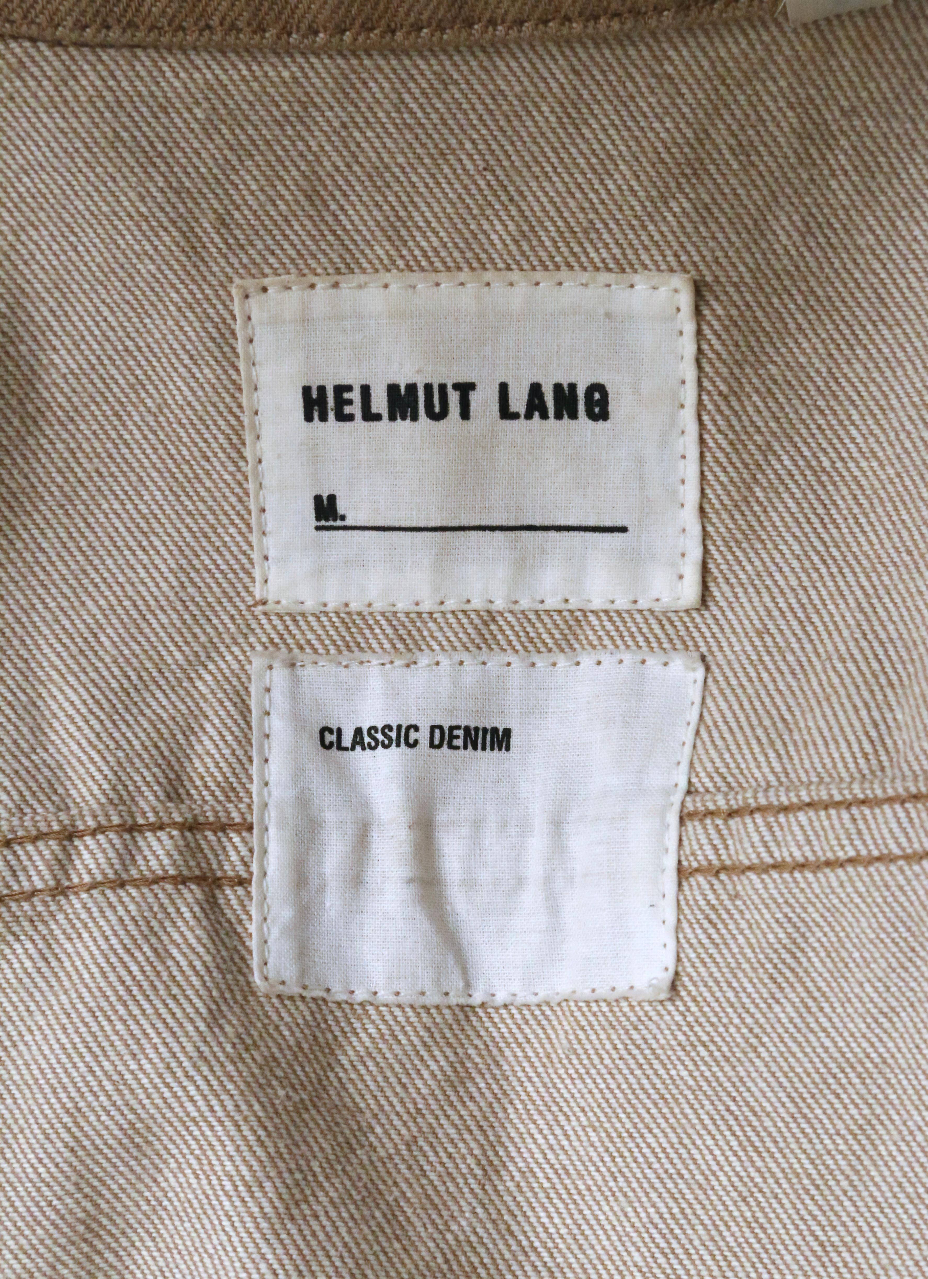 1990's HELMUT LANG tan denim jacket  For Sale 4