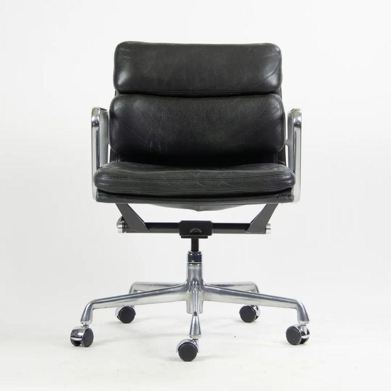 1990s Herman Miller Eames Soft Pad Management Desk Chair in Black Leather 4