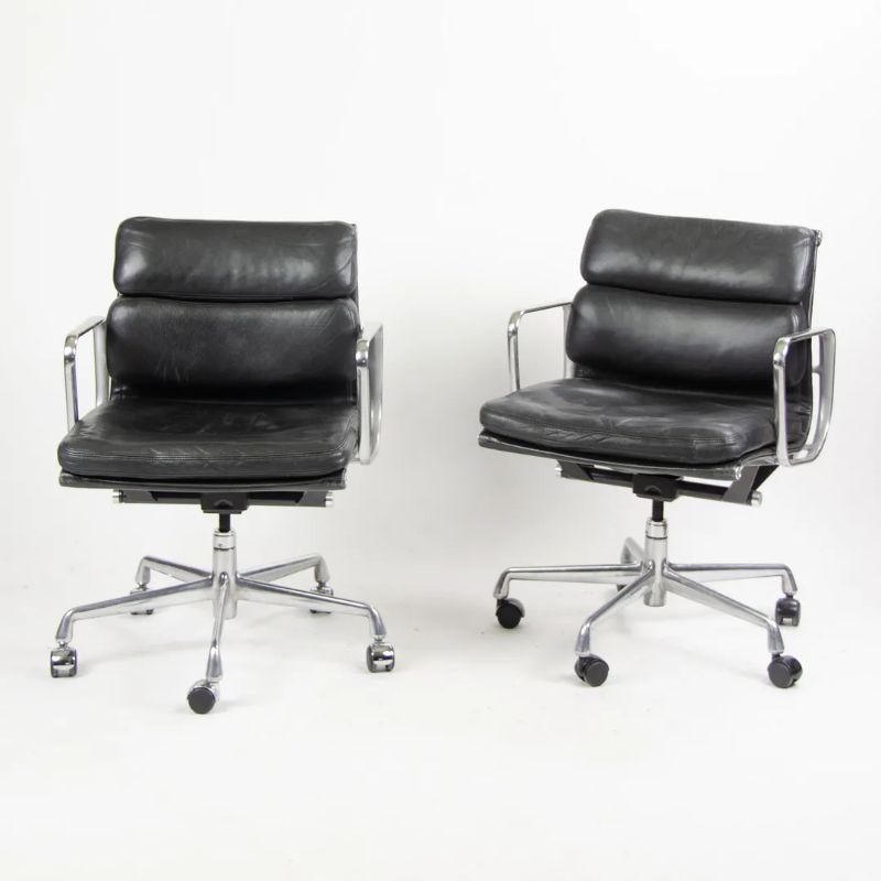 1990s Herman Miller Eames Soft Pad Management Desk Chair in Black Leather 5