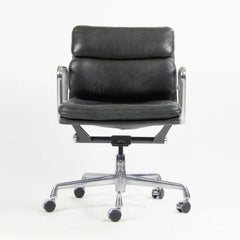 1990s Herman Miller Eames Soft Pad Management Desk Chair in Black Leather