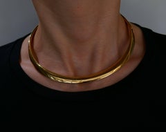 1990s Hermes 18 Karat Yellow Gold Choker Necklace