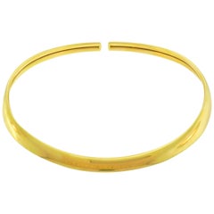 1990s Hermes 18 Karat Yellow Gold Choker Necklace