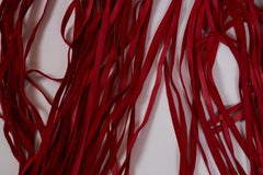 1990's Hermes Cashmere Wool Red Fringe Shawl