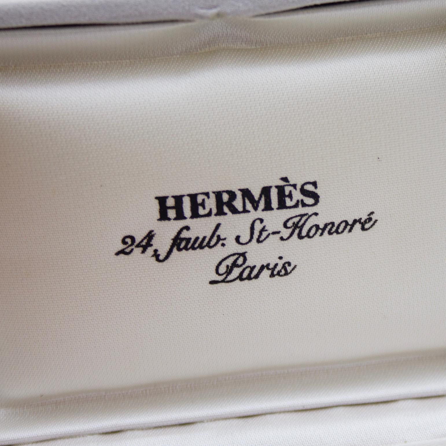 Spilla Hermes del 1990 con smalto e placca d'oro in vendita 1