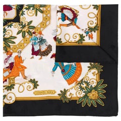 1990s Hermès "Foies D'hiver" Silk Scarf