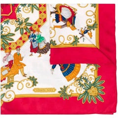 1990s Hermès "Foies D'hiver" Silk Scarf