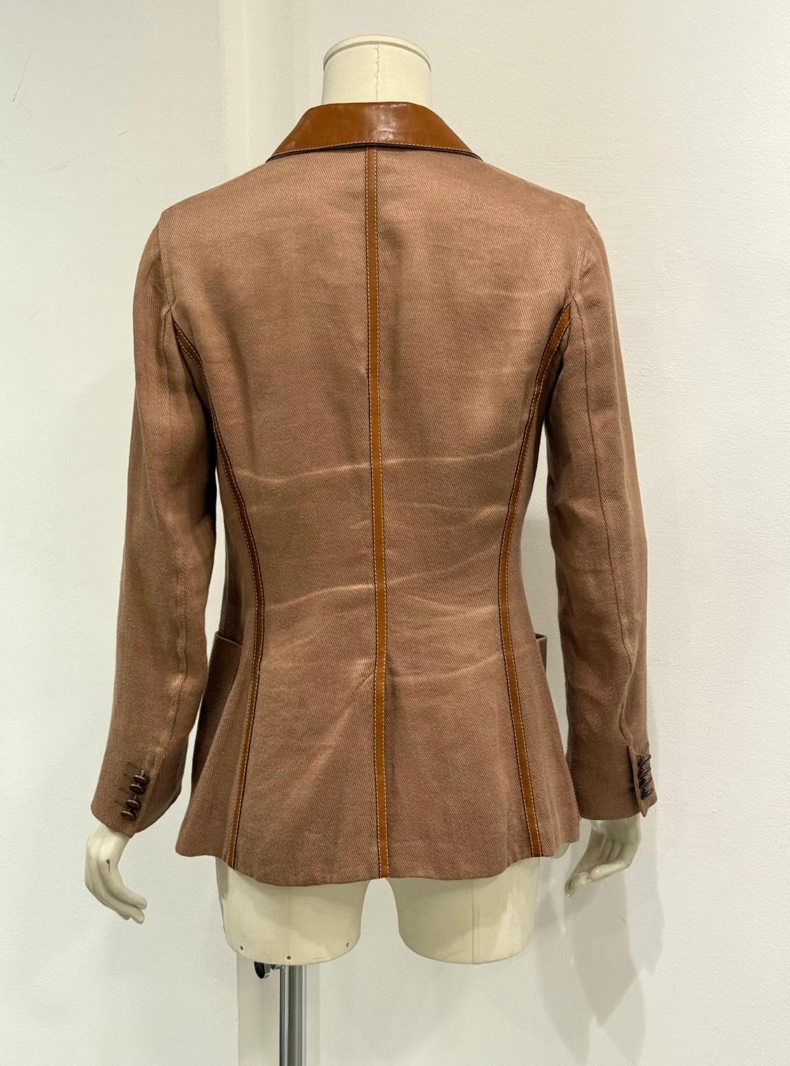 Blazer Hermès con cuello de piel de los años 90 en Excelente estado para la venta en Milano, Lombardia