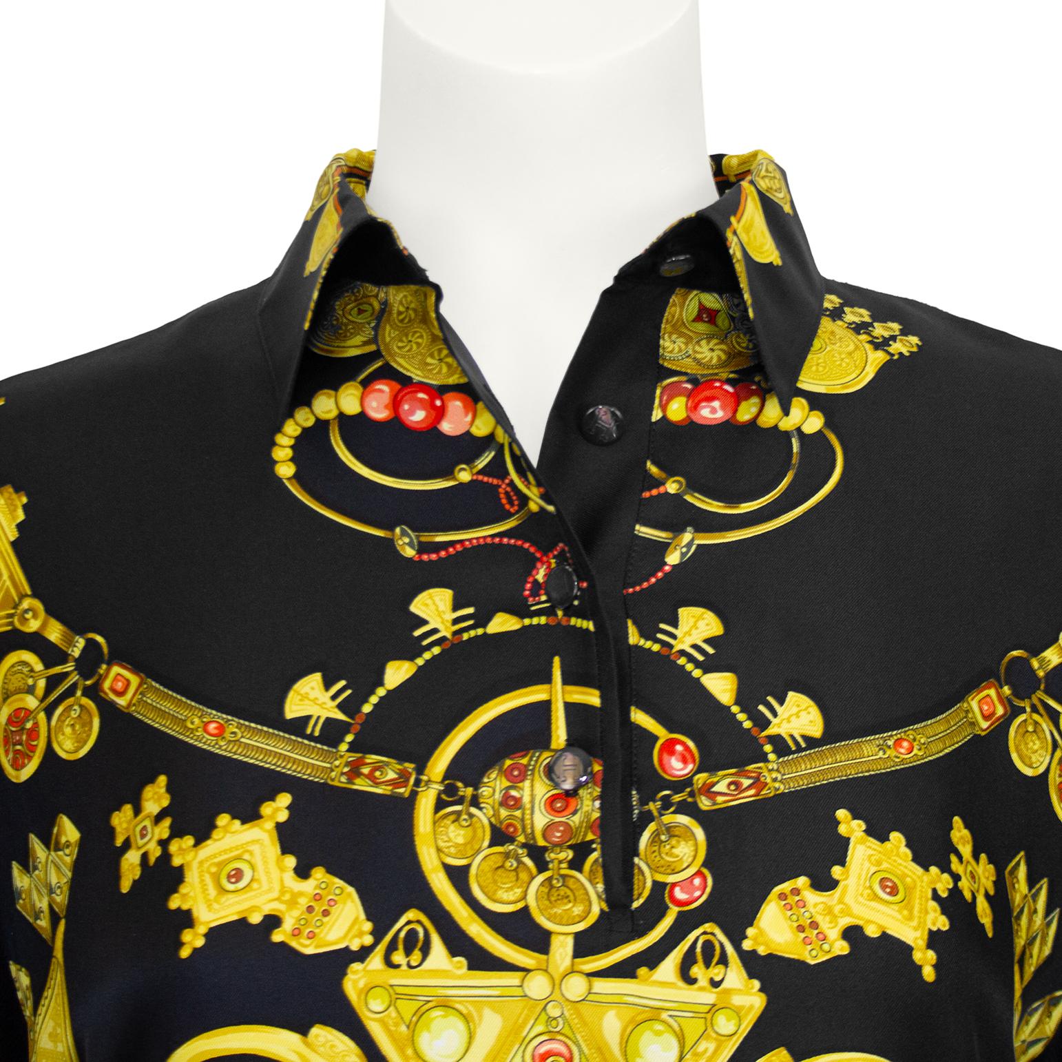 Women's 1990s Hermes Parures des Sables Black Silk & Cashmere Cardigan For Sale