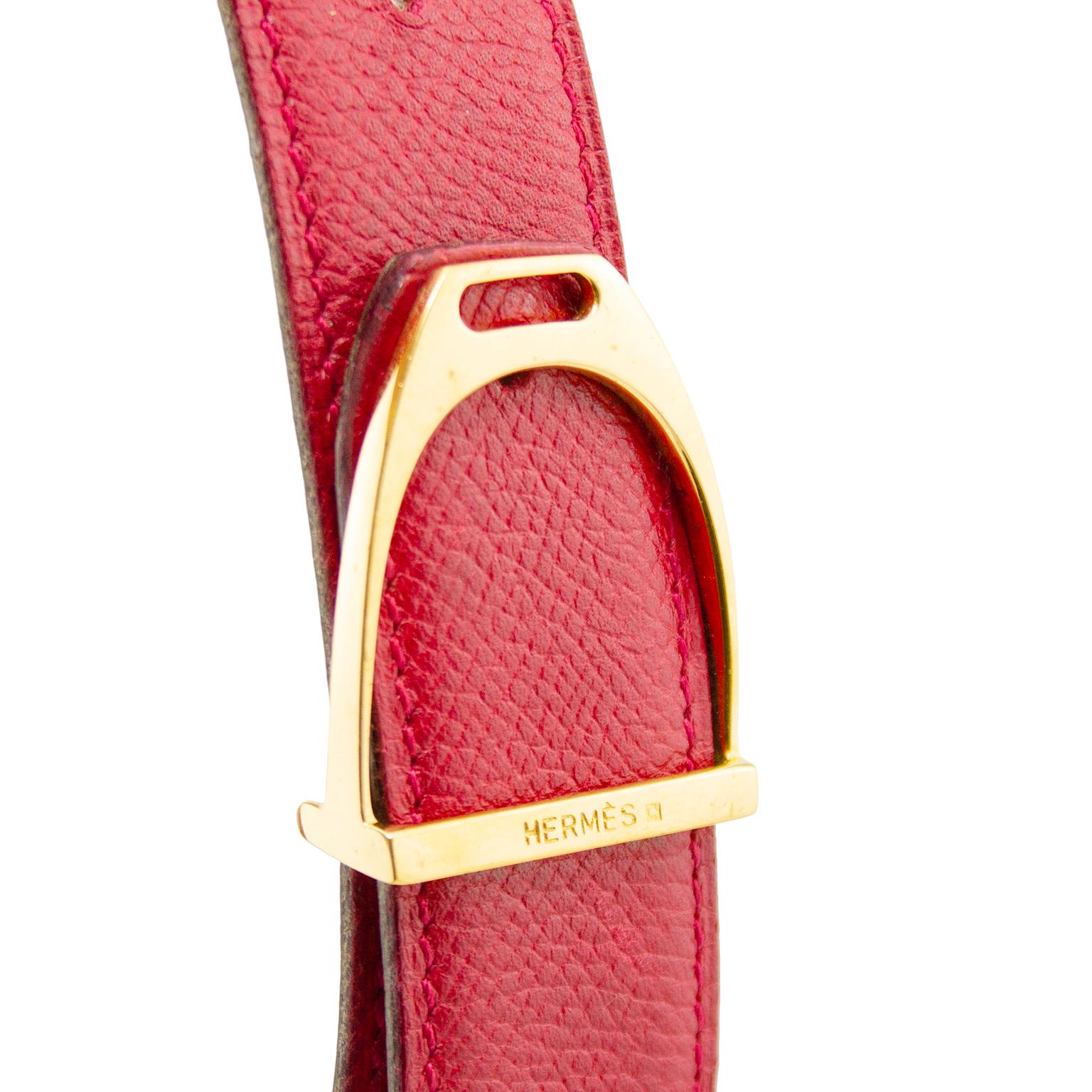 hermes belt red