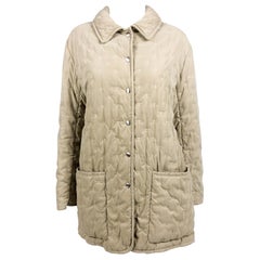 1990's Hermes Taupe Quilted Jacket