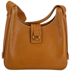 1990's Hermes Vintage Natural Leather Shoulder Bag 