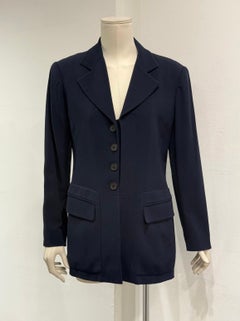 1990s Hermes wool tailored blazer