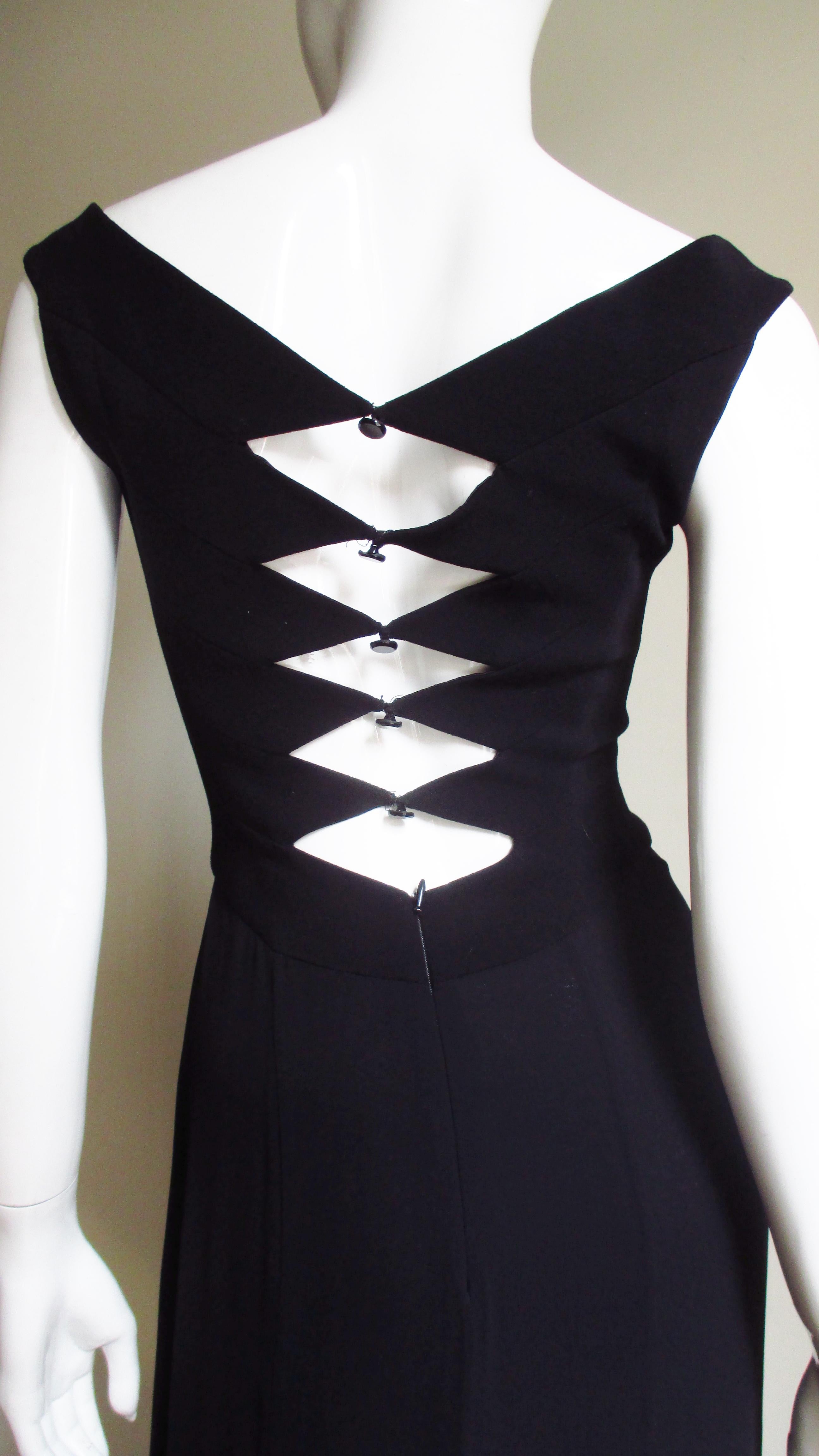 Herve Leger Gown with Back Cut outs For Sale 4