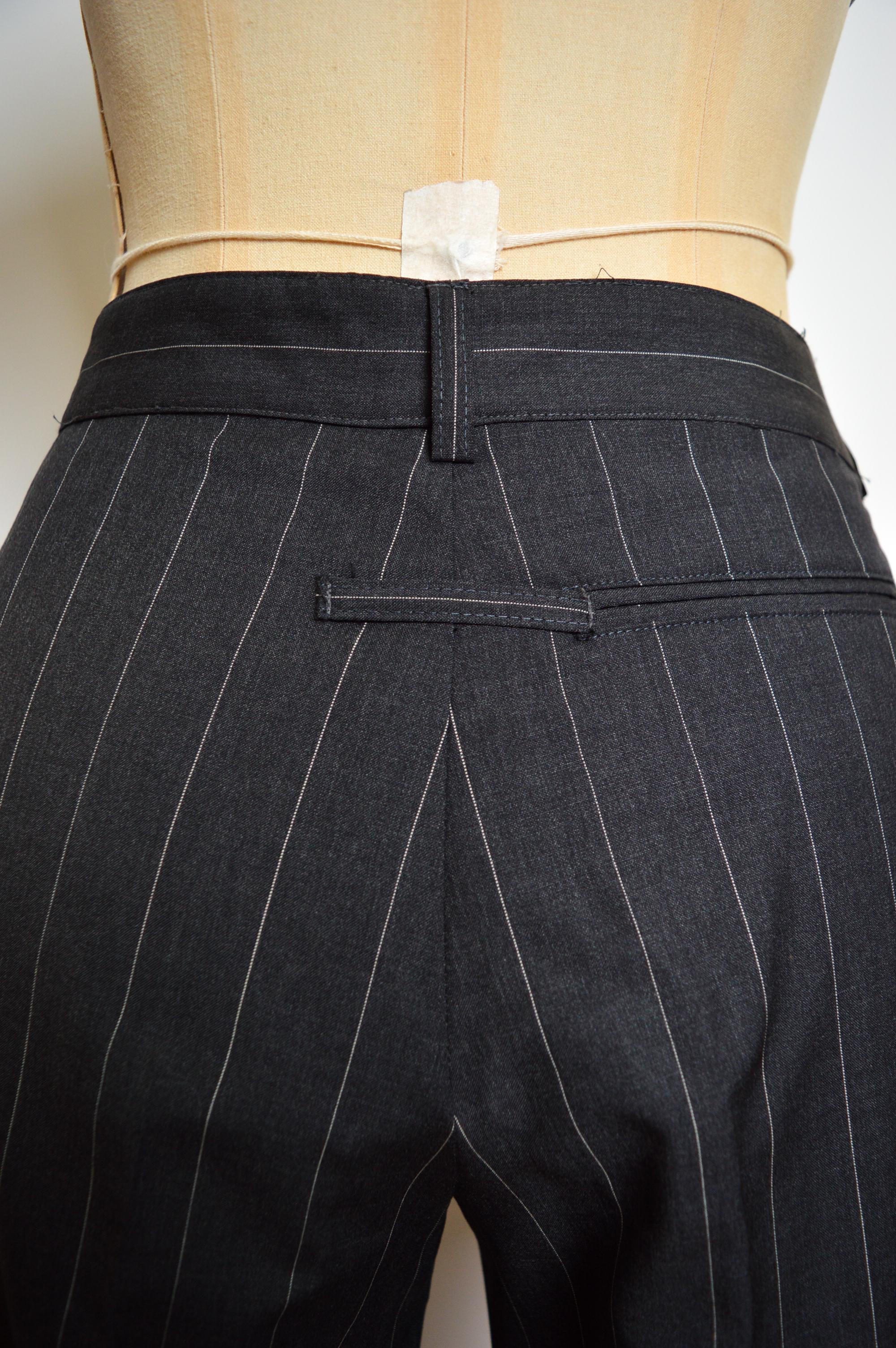 1990's High Waisted JEAN PAUL GAULTIER Pin striped Tailored Trousers - Pants For Sale 2