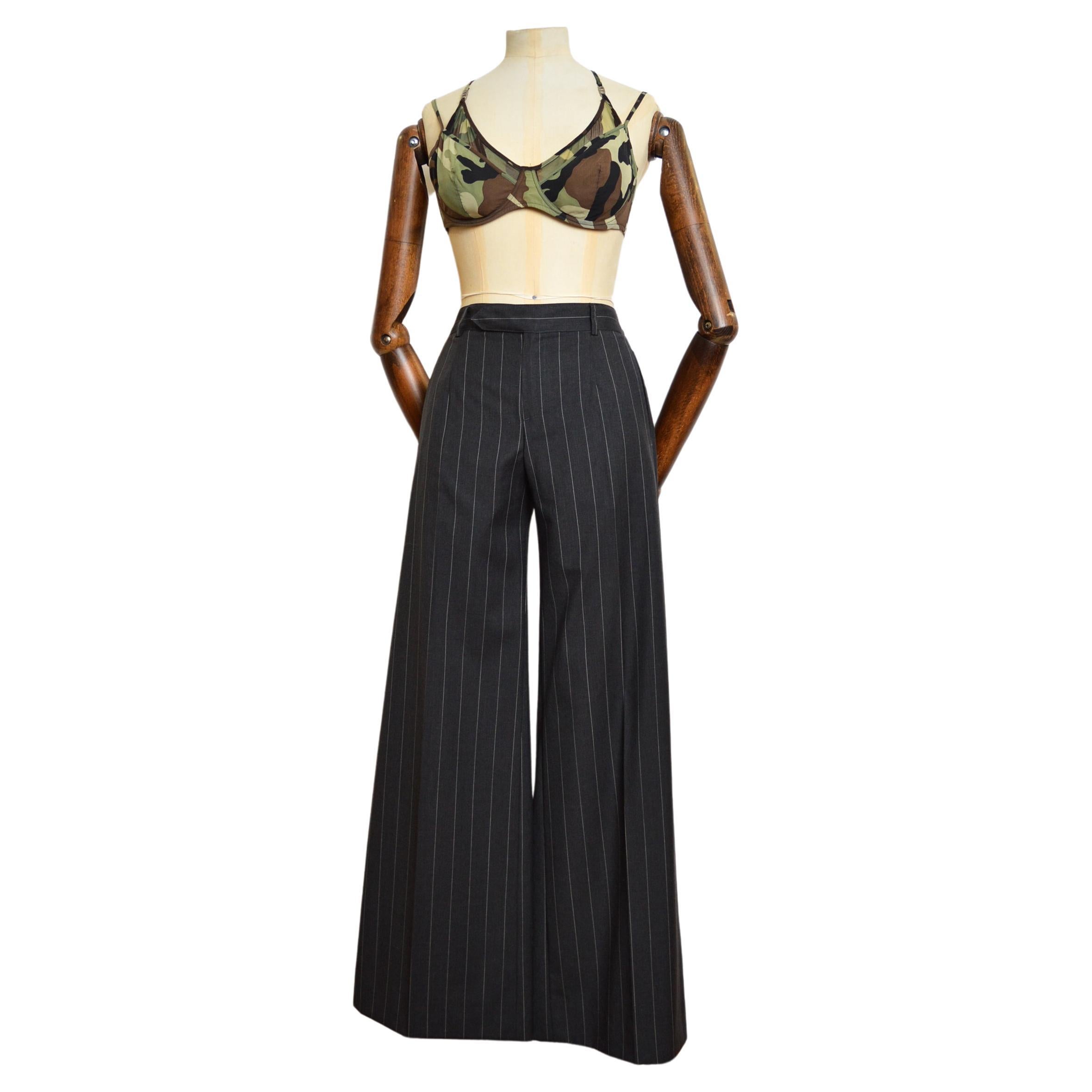 1990's High Waisted JEAN PAUL GAULTIER Pin striped Tailored Trousers - Pants For Sale