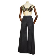 Vintage 1990's High Waisted JEAN PAUL GAULTIER Pin striped Tailored Trousers - Pants