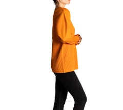 1990S HOMME PLISSE BY ISSEY MIYAKE Orange Polyester Pleated Mens Shirt