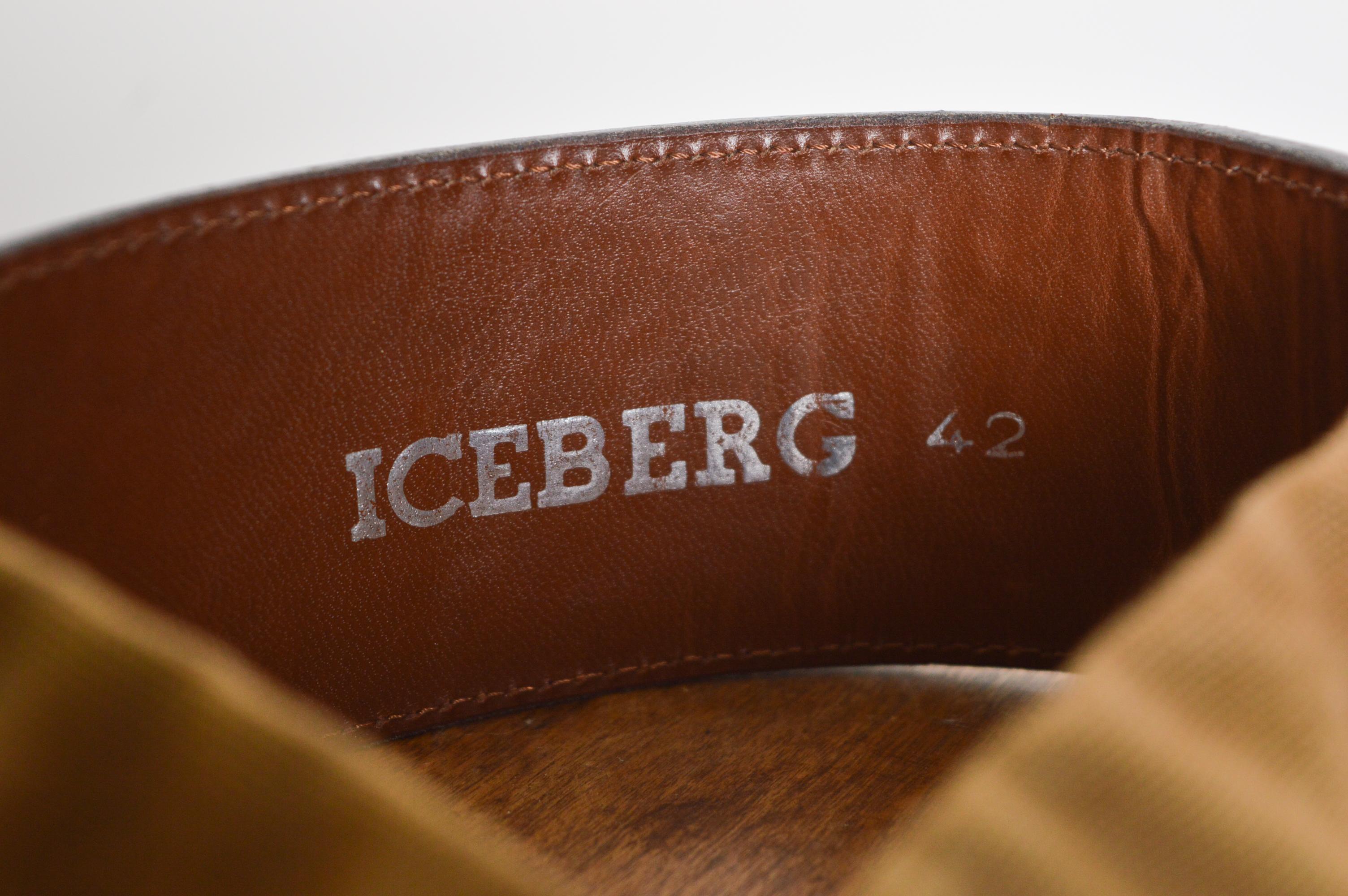 Cintura ICEBERG by Castelbajac del 1990 in pelle marrone e tela in vendita 6