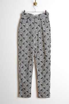 1990’s ICEBERG Felix the House Cat Cartoon Print Jeans - Pinstriped Pants