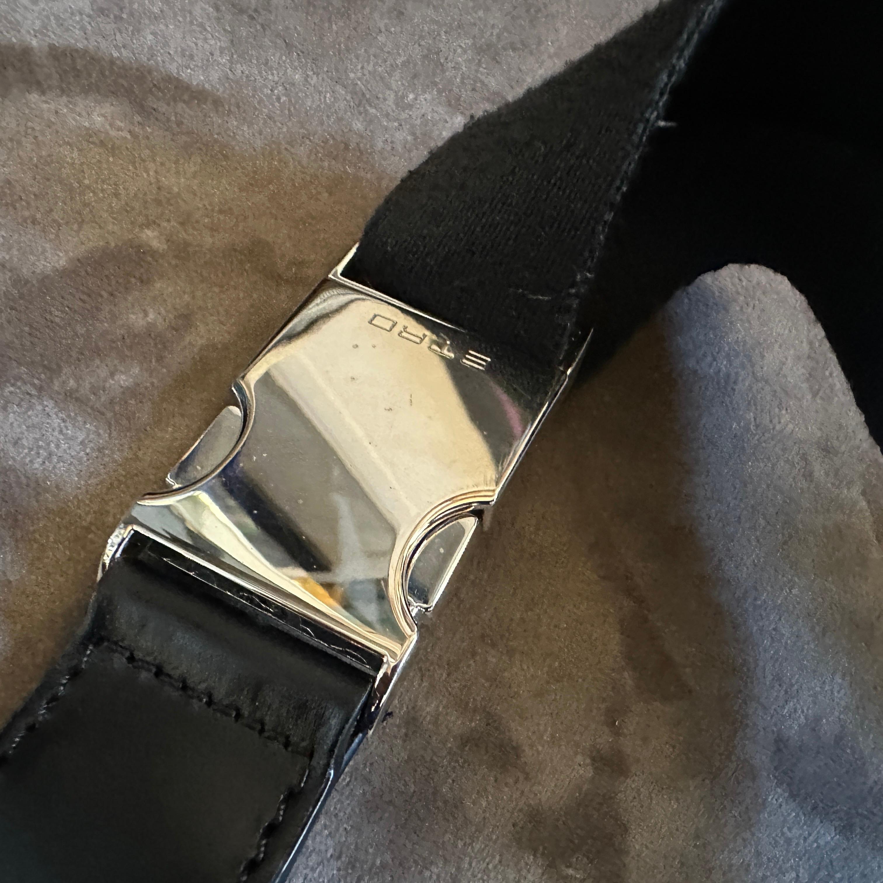 Riñonera icónica de tela de cachemira azul de los años 90 de Etro Milano en venta 7