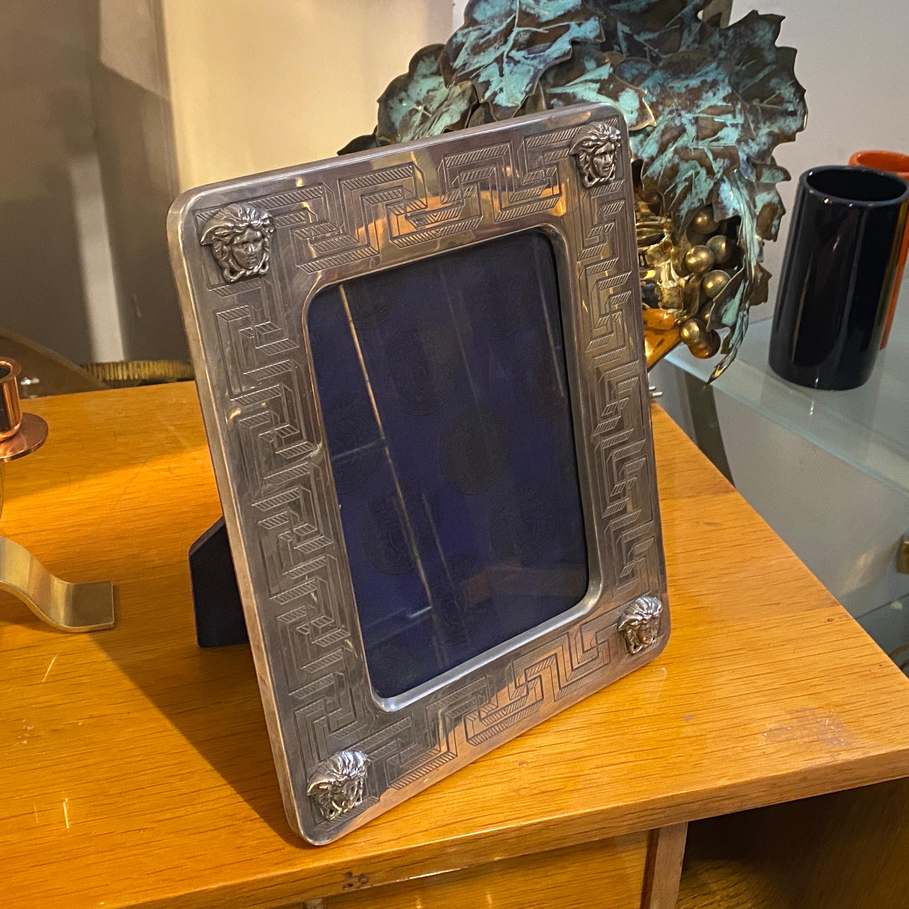 1990s Iconic Gianni Versace Sterling Silver Picture Frame 8