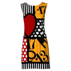 1990s Iconic Moschino Cheap & Chic pop art dress in size 44