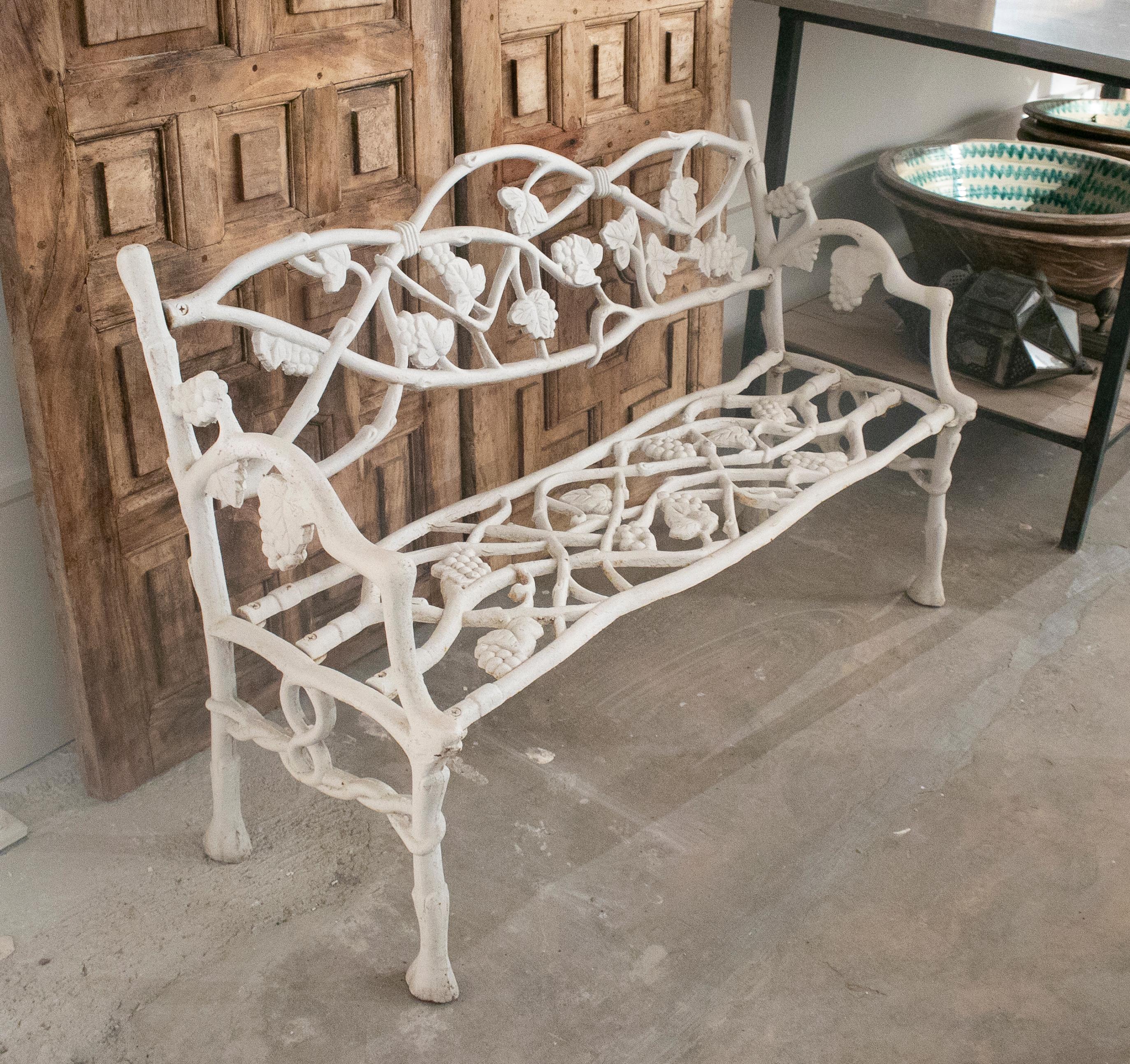 1990s iron garden bench.