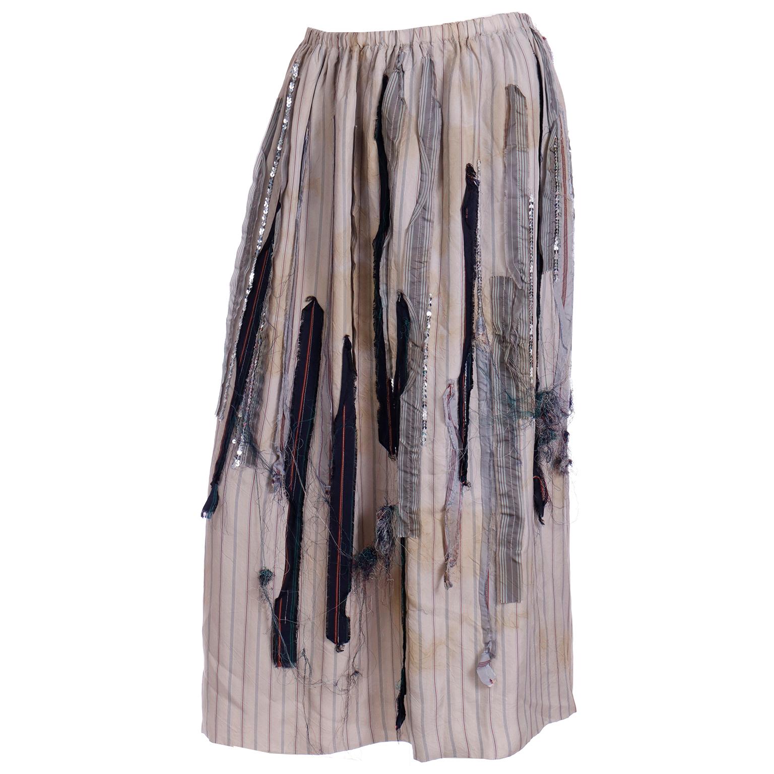 Women's 1990s IS Sunao Kuwahara Japanese Designer Deconstructed Avant Garde Skirt