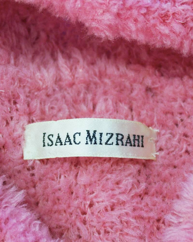 1990's Isaac Mizrahi Pink Long Turtleneck Tunic For Sale 2